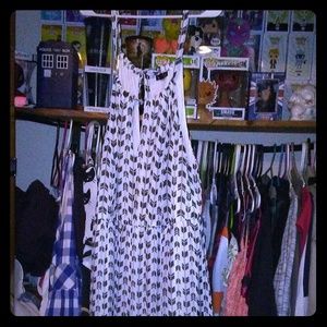 Arrow Print Halter Maxi Dress